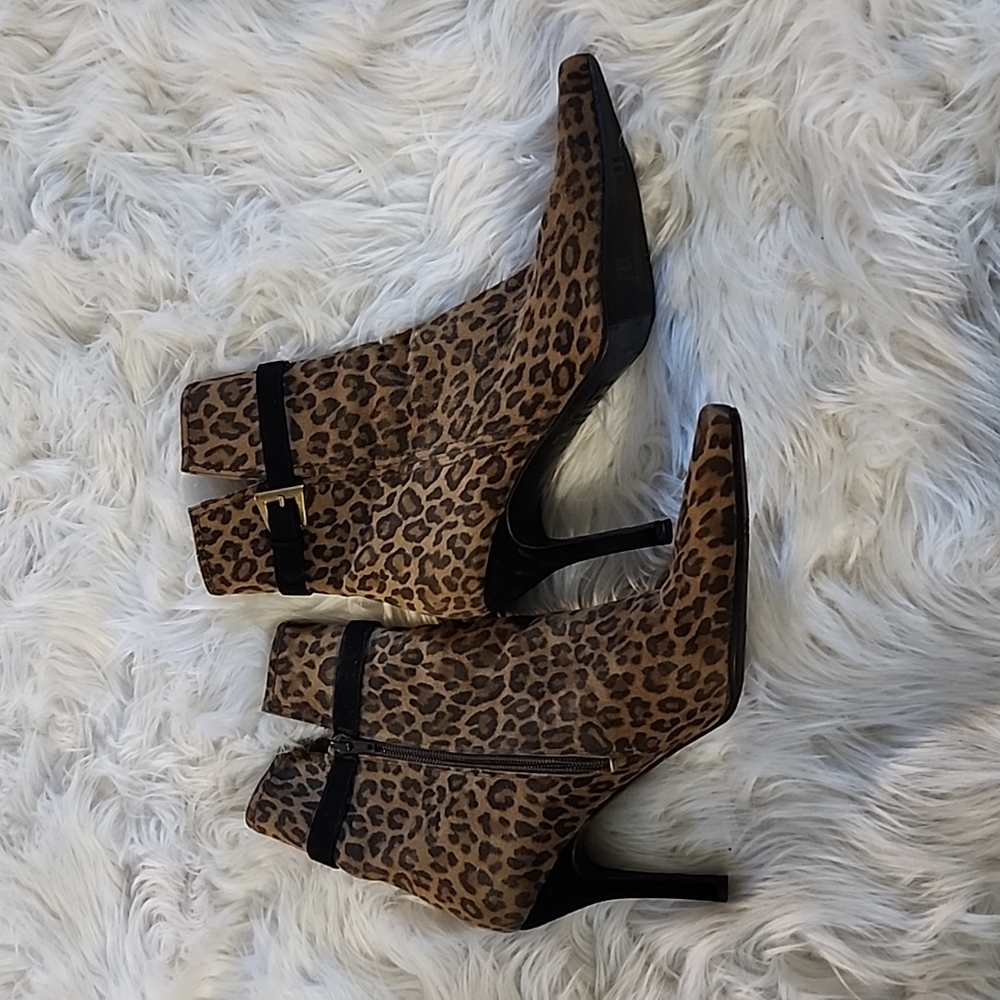 Stuart Weitzman Leopard Ankle Boots